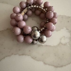Fun Chunky Silver & Grey Beaded Bracelet